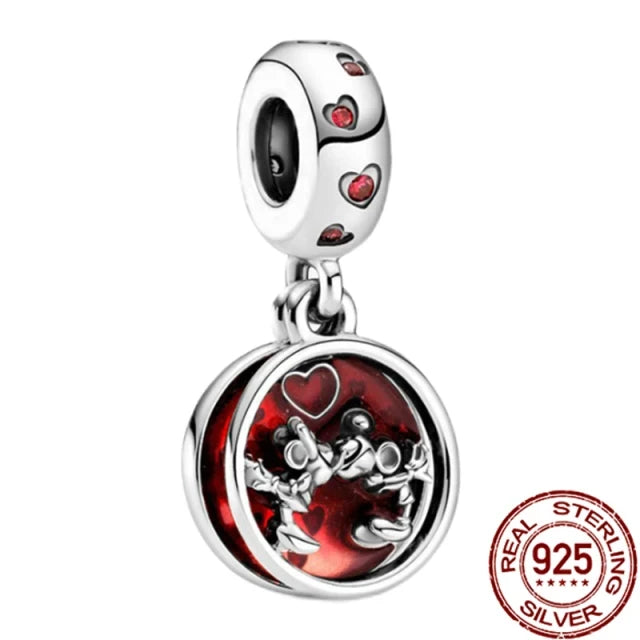 Miniso Disney 925 Sterling Silver Christmas Eve Series Charms | Poker Jack Skull Beads Fit Original Bracelet Women Jewelry Gift