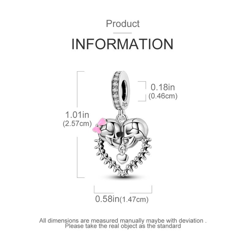 925 Sterling Silver Star, Moon & Heart Safety Chain | CZ Beads Angel Wing Charm for Original Bracelet DIY Jewelry