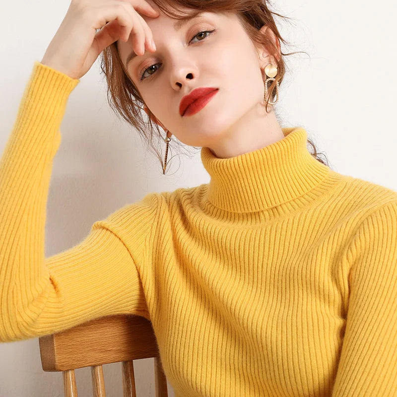 Heliar Women’s Fall Turtleneck Sweater – Soft Knitted Cashmere Pullover, Basic Warm Jumper for Autumn Winter 2024