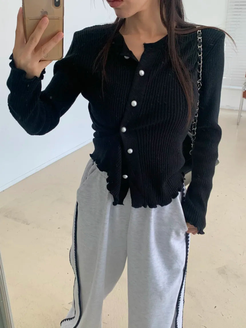 Chic Autumn Winter Loose Casual Pants – Color Block Side Stripe Floral Women Sweatpants Long Trousers