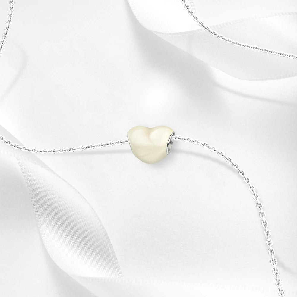 2025 New 925 Sterling Silver Colorful Shine Heart Charm Beads | Fit Snake Chain Bracelet & Necklace Women DIY Jewelry