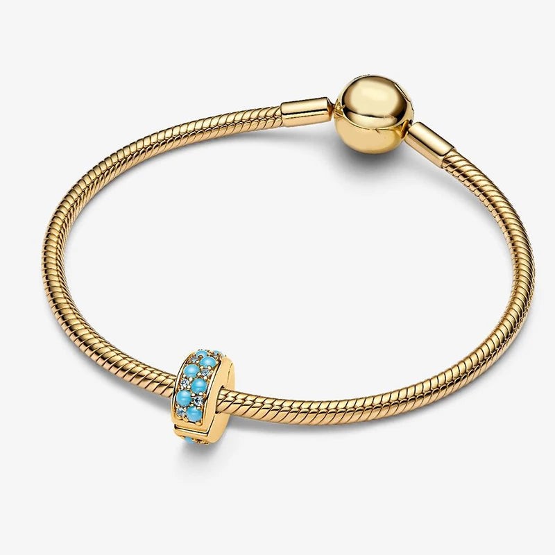 2025 New 925 Sterling Silver Ocean Series Blue Beads | Fit Original Charm Bracelets DIY Party Jewelry for Women