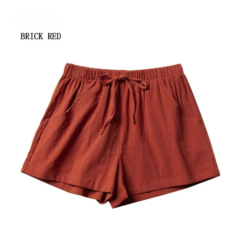 ✨ HELIAR Casual Linen Shorts for Women 🩳 High-Waist Gym & Workout Shorts 👟 Ladies Sport Femme Summer Shorts