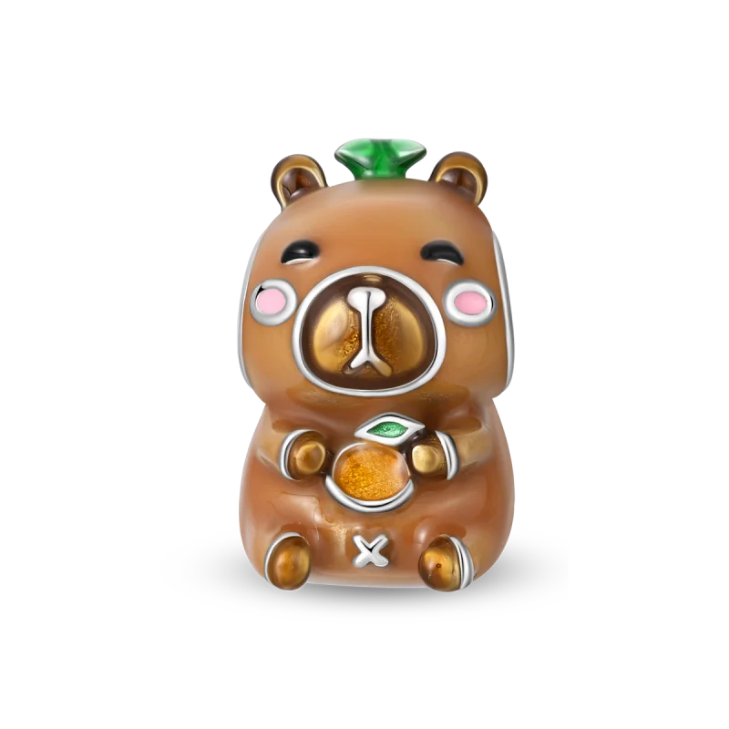 New Original 925 Sterling Silver Animal Charms | Cute Capybara, Elephant & Cat Beads for Bracelets DIY Jewelry