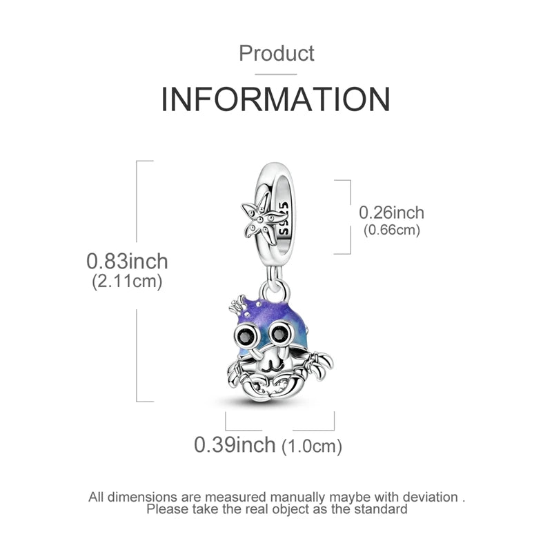 New Summer Ocean Silver Plated Sea Turtle & Starfish Shell Charm | DIY Bracelet Jewelry for Women