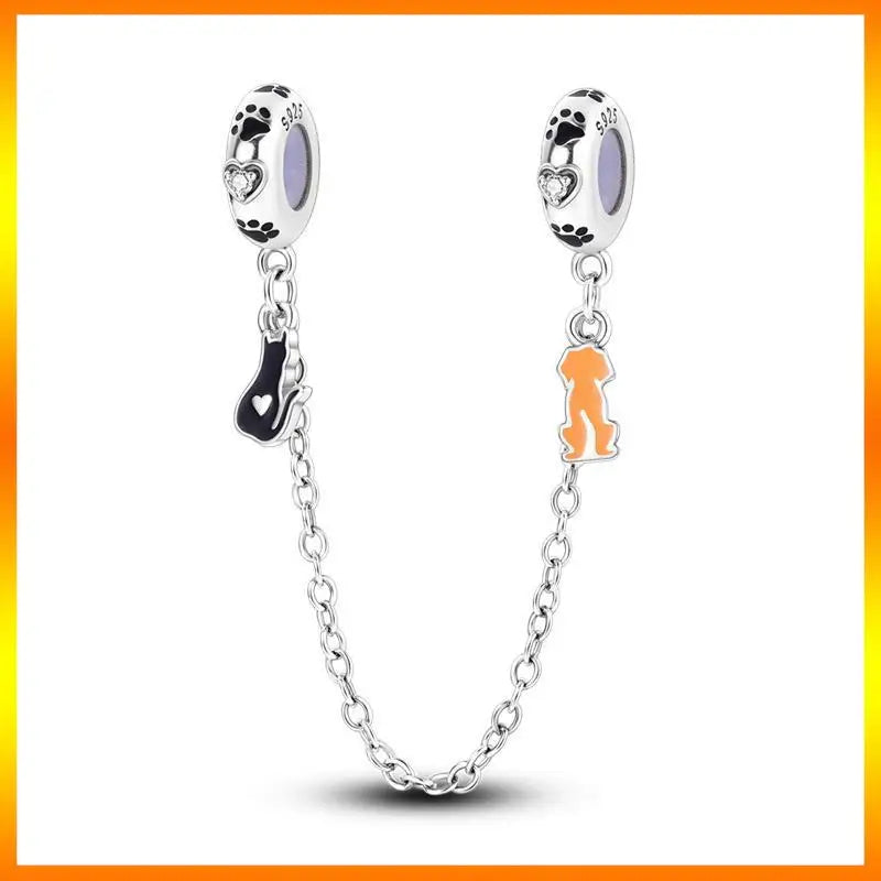 Star Moon & Evil Eye Chain Charm 🌙💙 925 Silver Bracelet Bead Women