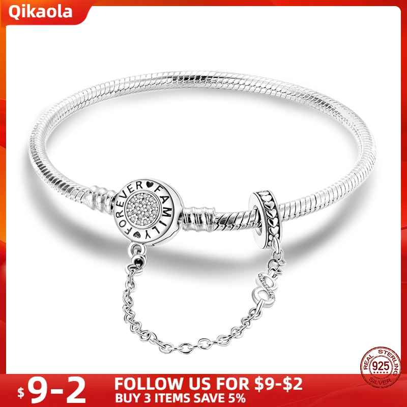 S925 Sterling Silver Snake Bone Chain Bracelet | Pandora Fit DIY Jewelry