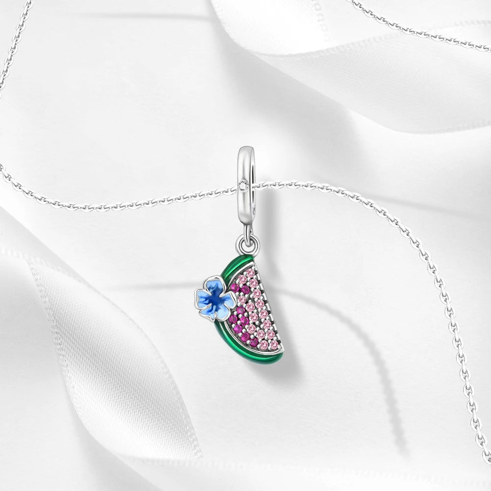 2025 New 925 Sterling Silver Coffee, Cake, Fruit & Burger Charms | Fit Pandora Bracelet & Necklace DIY Jewelry