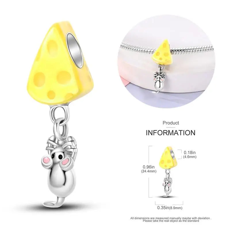 925 Sterling Silver Flying Bird & Butterfly Safety Chain Charm Beads for Original 3mm Bracelet – DIY Jewelry Gift