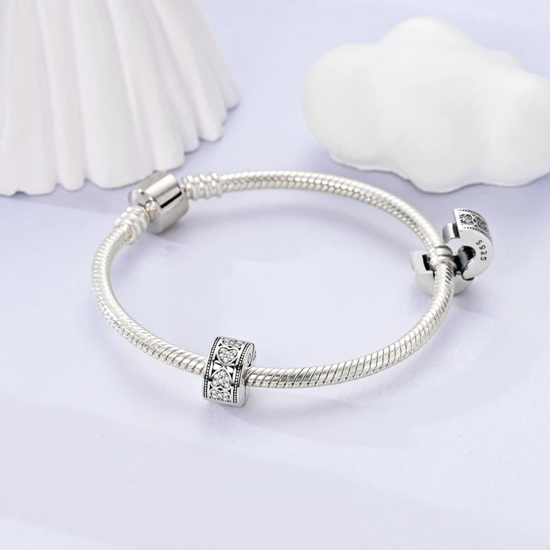 925 Sterling Silver Star, Moon & Watch Cube Charms | Original Beads Fit Bracelet & Pendant DIY Fine Jewelry Gift for Women