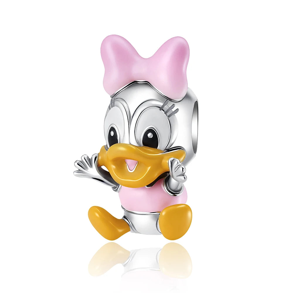 Hot Selling 925 Sterling Silver Duck, Mouse & Cat Charms | Animal Beads Fit Original Bracelet DIY Jewelry Accessories