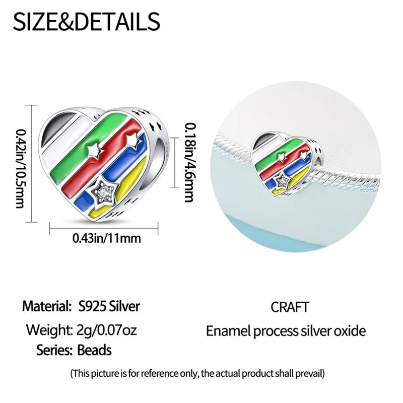 925 Sterling Silver Soccer Trophy Jersey Charm Beads – Fits 3mm Bracelets DIY Jewelry