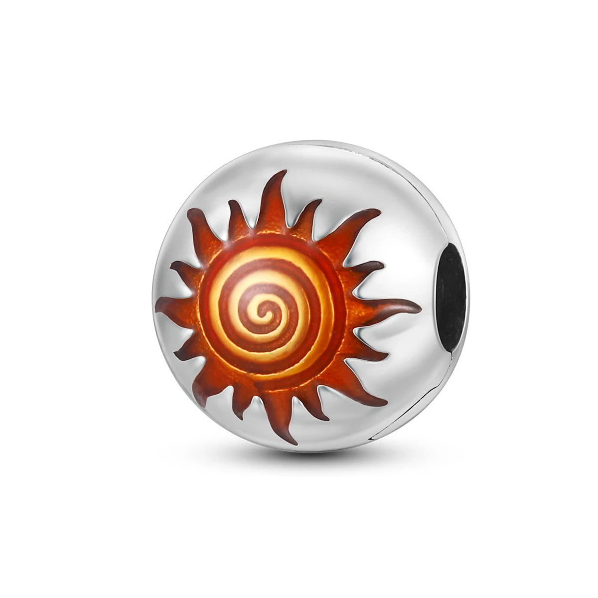 925 Sterling Silver Pave Clip Charms with Safety Chain | Colored Beads Stopper Clasp Fit Original Pandora Bracelet Jewelry