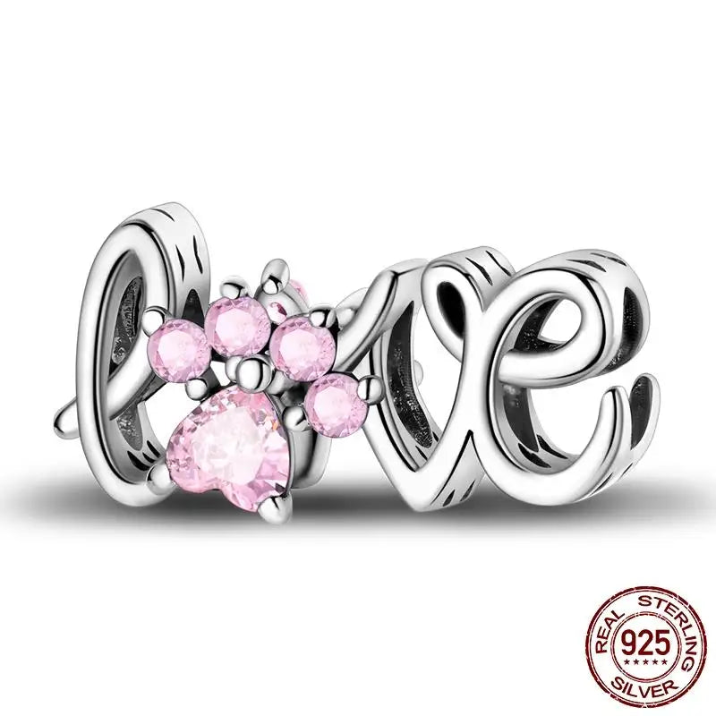 Hot Sale 925 Sterling Silver Moments Keychain Charm | Fit Original Bracelet Beads Women’s Elegant Jewelry Gift