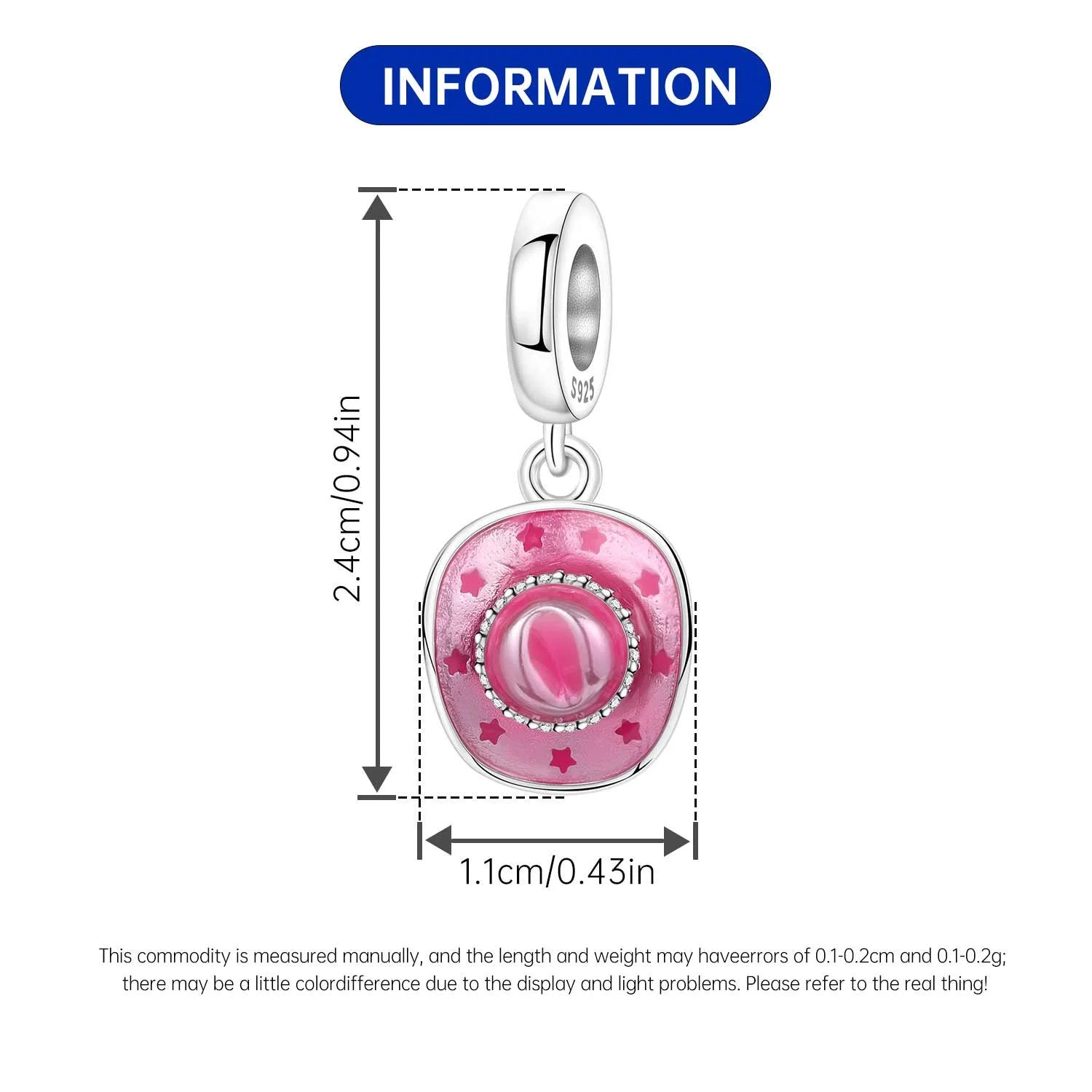 925 Sterling Silver Western Cowboy Boots Charm Bead | Hobby Series Pendant for Bracelet DIY Jewelry Gift