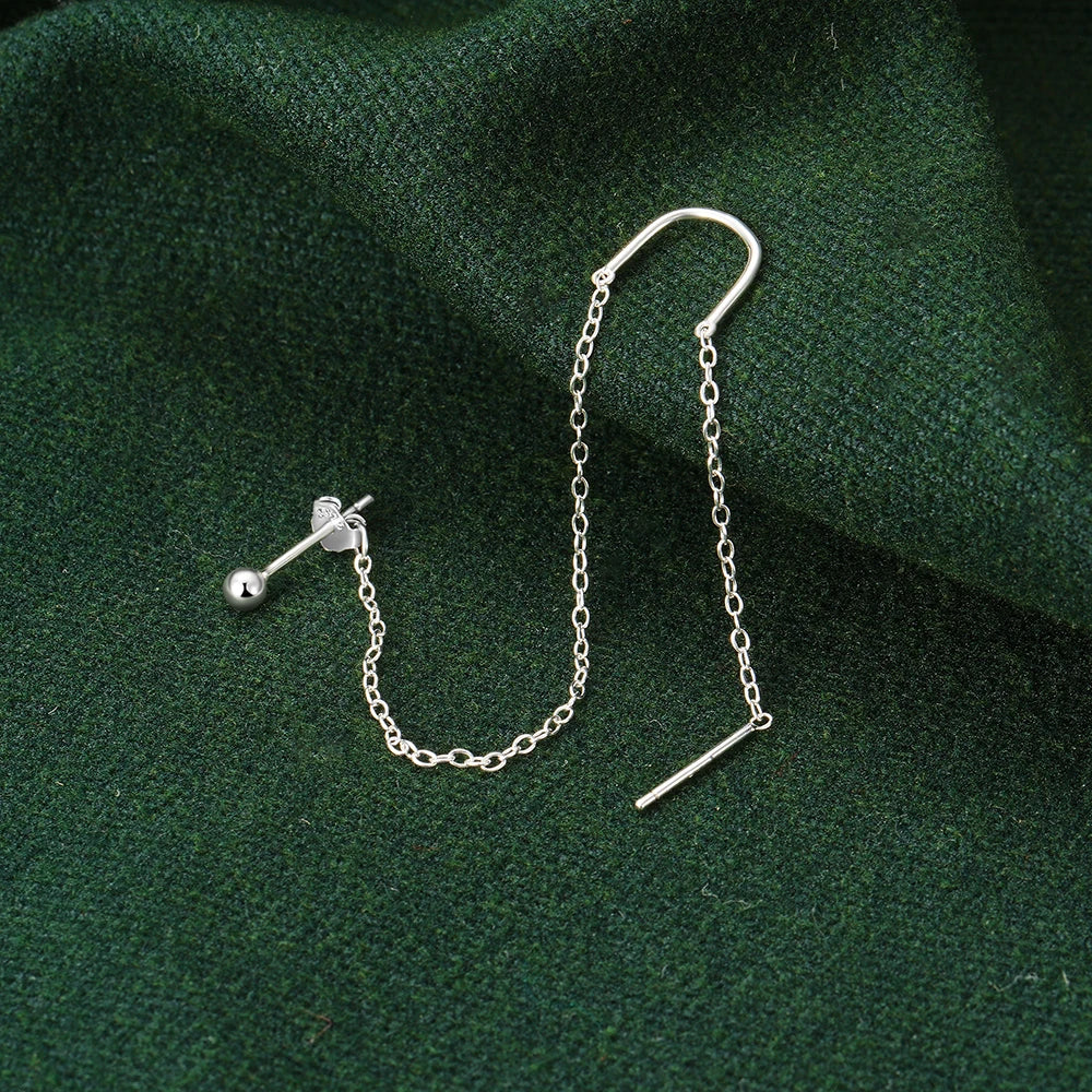 Aide 925 Sterling Silver Geometric Multi Piercing Stud Earrings for Women – K Gold Tassel Elegant Jewelry Gift