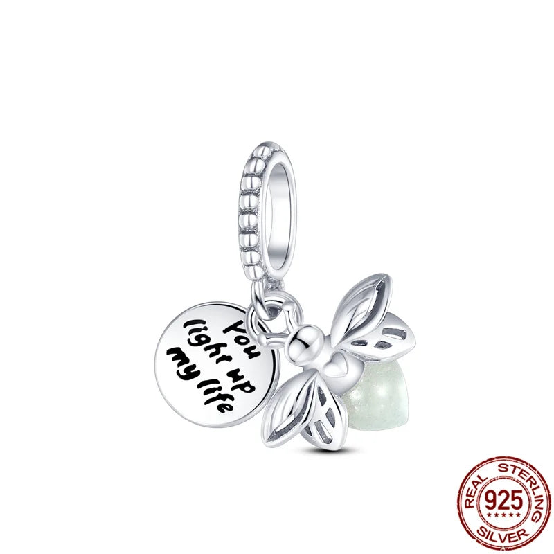 925 Sterling Silver Safety Chain Charms for Pandora Bracelets Women Jewelry
