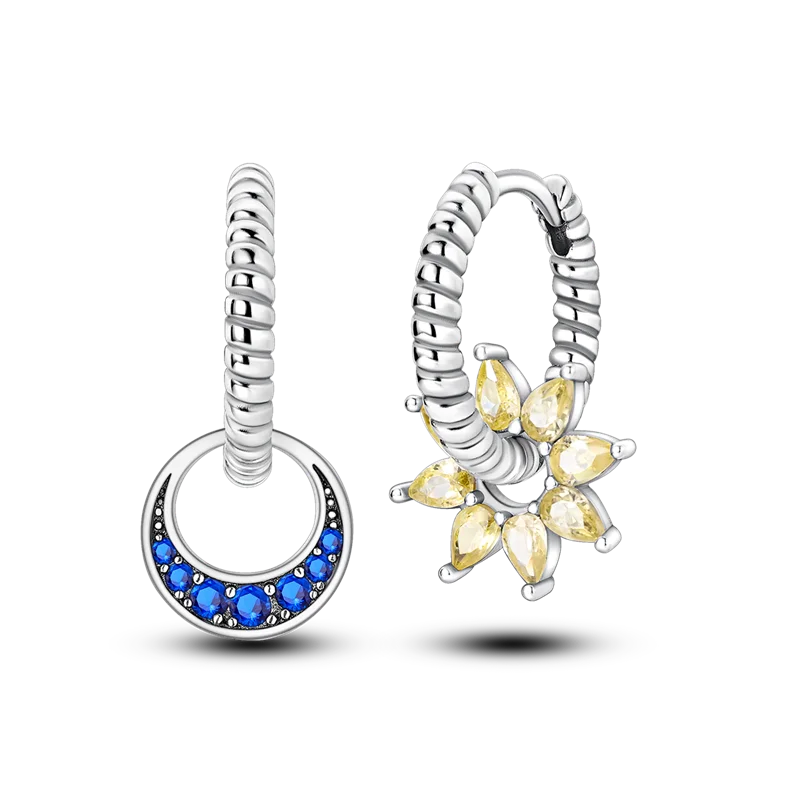 925 Sterling Silver Perfume & Fold-Eared Rabbit Hoop Earrings | Pave CZ Elegant Jewelry Gift for Women & Friends