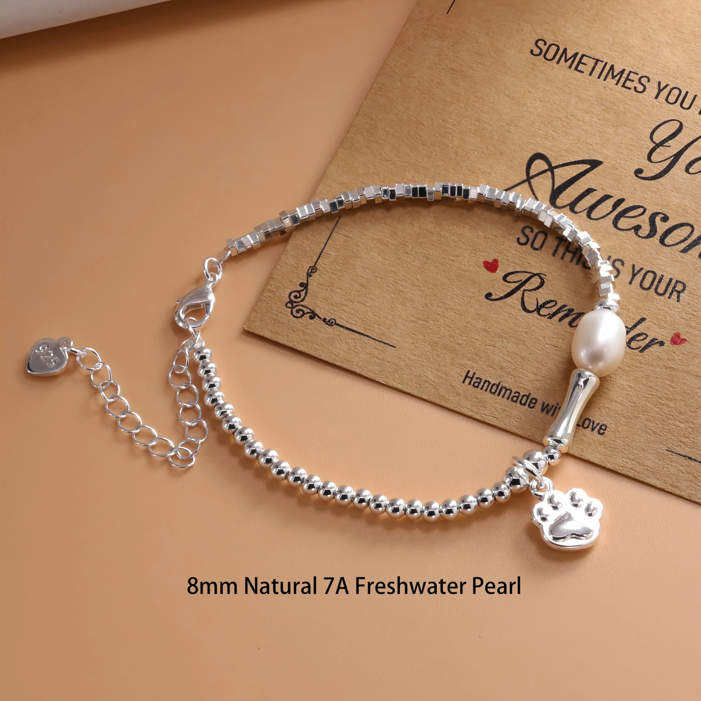 VENTFILLE 925 Sterling Silver Red Agate Bracelet | Flower Pendant Lucky Bead | Original Jewelry Gift for Women