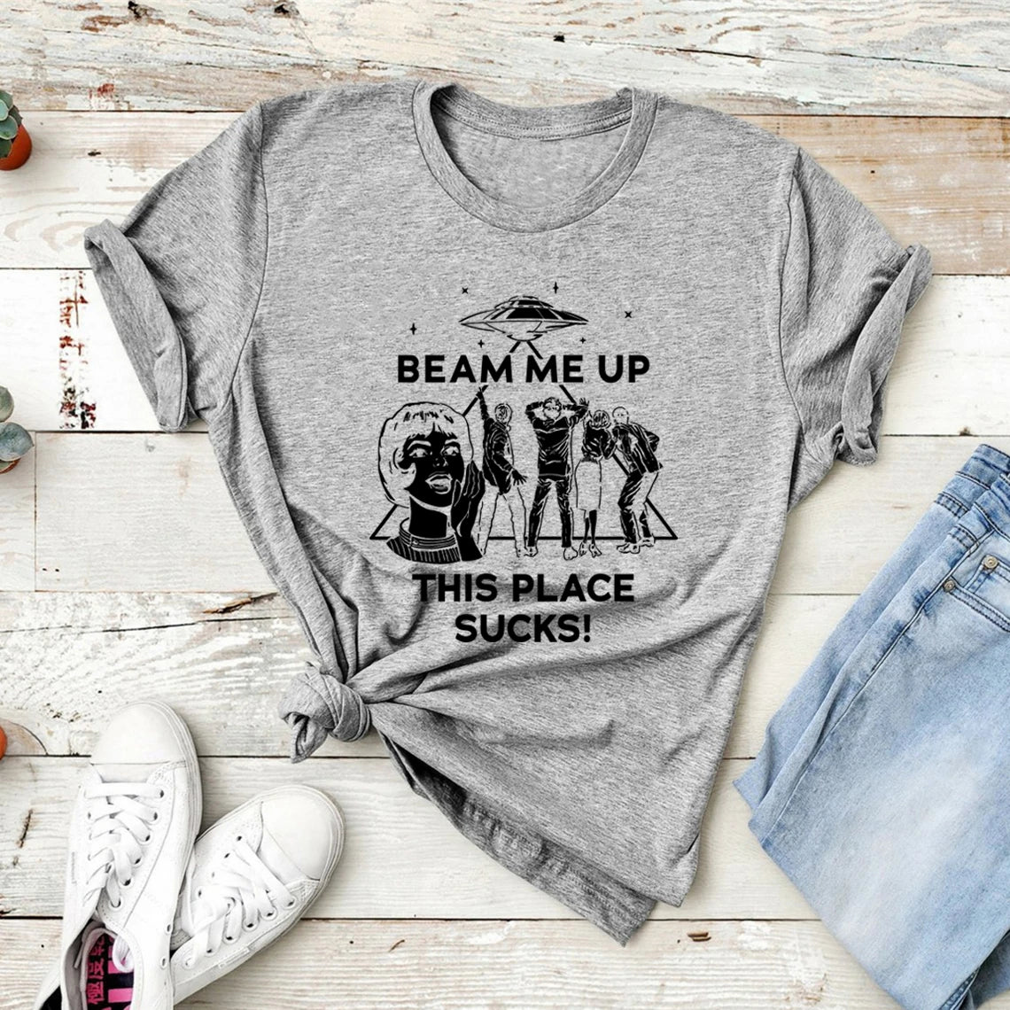 Beam Me Up T-Shirt 🚀 Funny Movie Quote Tee Unisex Short Sleeve ✨