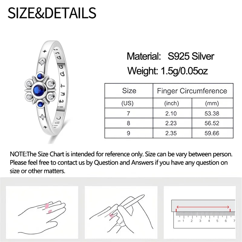 925 Sterling Silver Rings Collection | Bow, Heart, Sun, Moon & Star Zircon Rings for Women Jewelry Gift