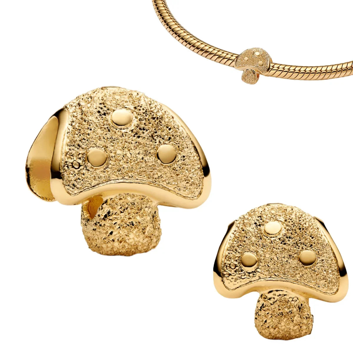 925 Sterling Silver Golden Charms – Horse, Lion & Castle Beads for Bracelets & Necklaces