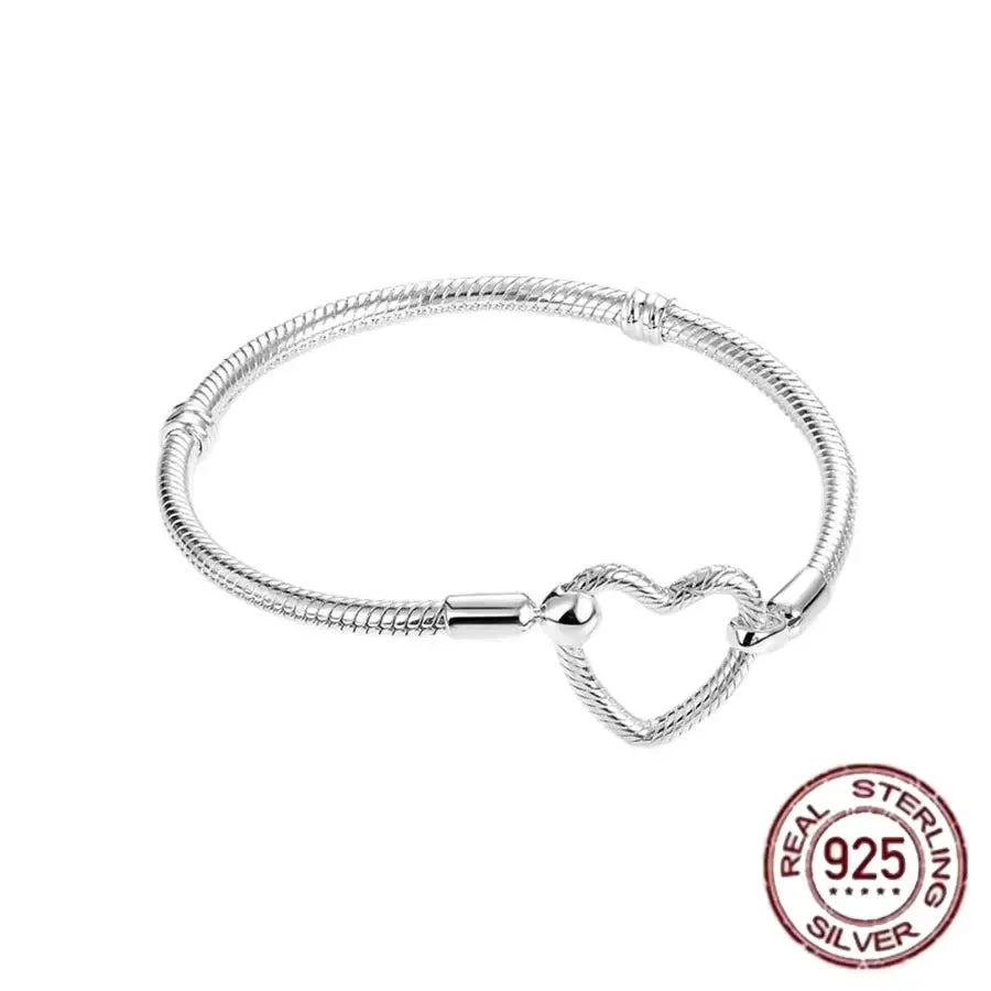 Miniso Disney 925 Sterling Silver Bracelet | Pandora Style Jewelry Gift