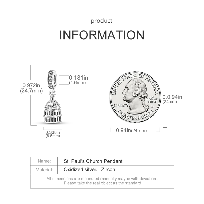 925 Sterling Silver Travel Around the World Charm Bead | Eiffel Tower & Triumphal Arch Dangle for Original Bracelet DIY Jewelry