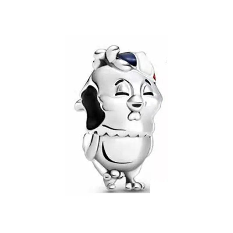 925 Sterling Silver Dog, Owl, Koala, Dinosaur & Hedgehog Charms | Fit European Bracelet & Necklace DIY Jewelry