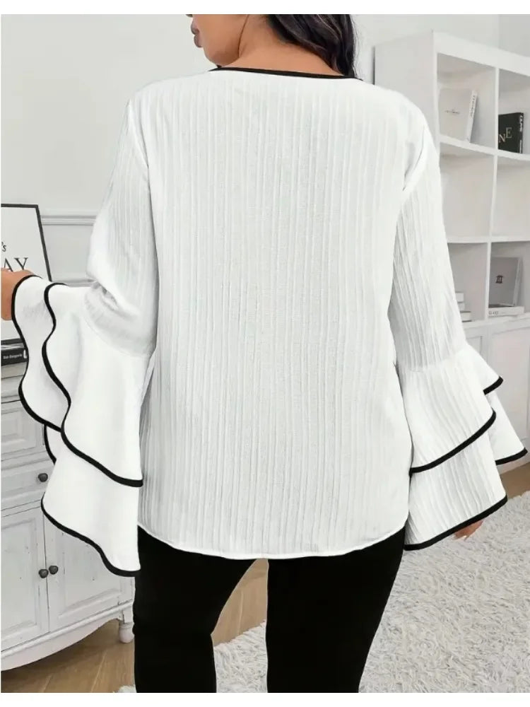 Women’s Plus Size T-Shirt 🌸 2025 Spring/Summer Casual Long Sleeve Top ✨