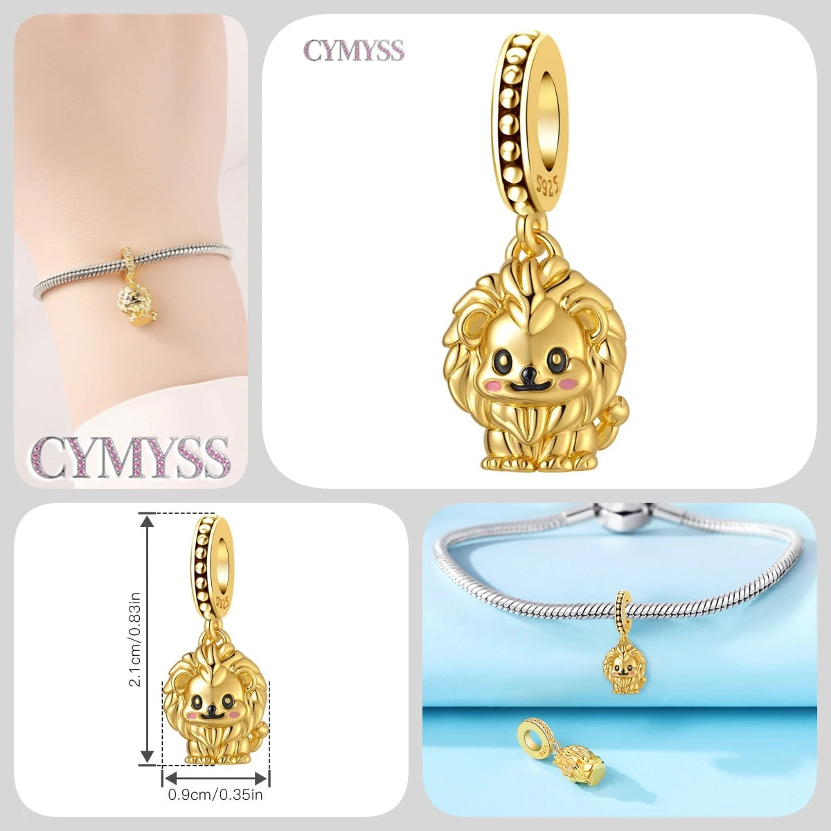 Hot Sale 925 Sterling Silver Dog & Cat Pet Charms | Cute Animal Pendant for Women Bracelet & Necklace DIY Jewelry Gift