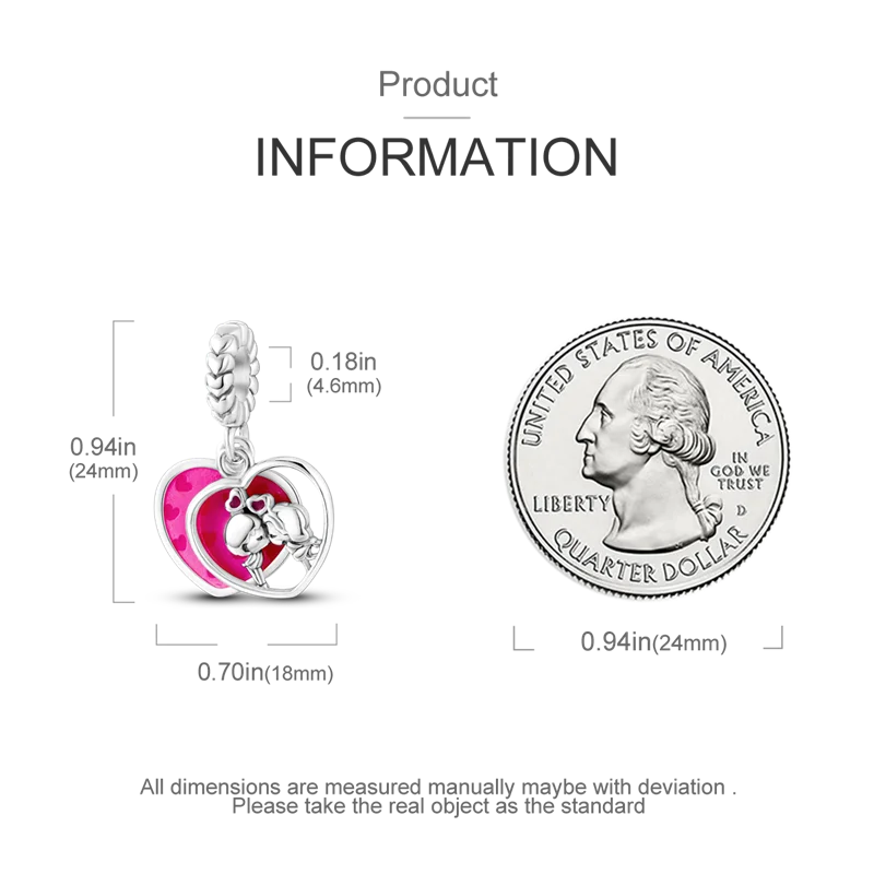 100% 925 Sterling Silver Dinosaur Frog Butterfly Charms Beads | Fit 4mm Bracelets DIY Anniversary Jewelry