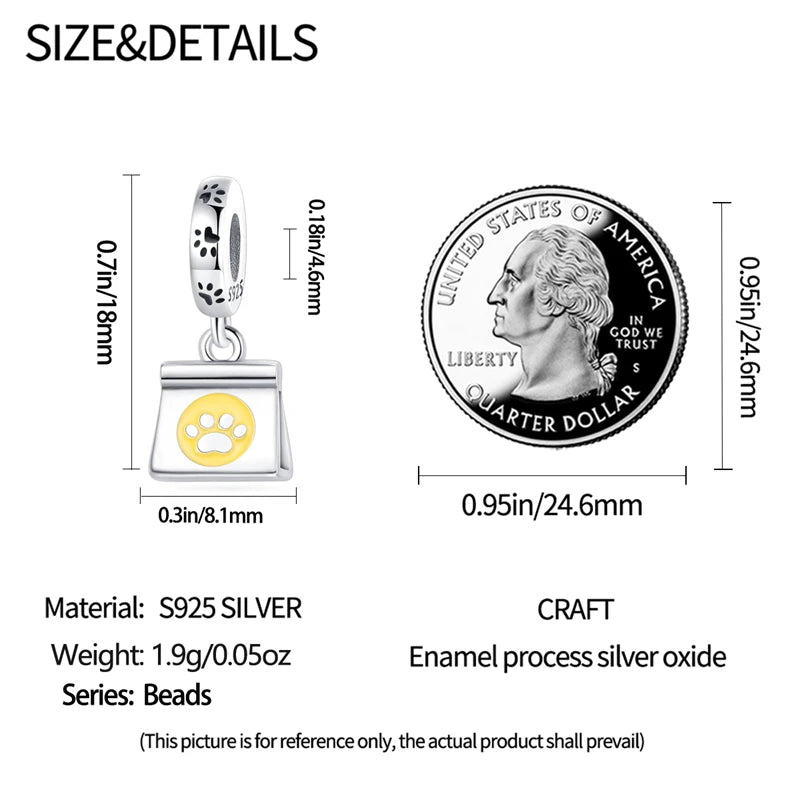 925 Sterling Silver Chocolate & Coffee Charm Beads | Fits Original Pandora Bracelet | DIY Jewelry Souvenir Gift