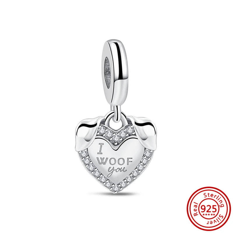 925 Sterling Silver Heart-Shaped Series Sweet Beads | Fit Original DIY Bracelet Women’s Jewelry Accessories Gift