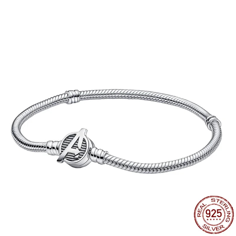 MINISO Marvel 925 Sterling Silver Charms Deadpool Wolverine Beads for Bracelet DIY Jewelry