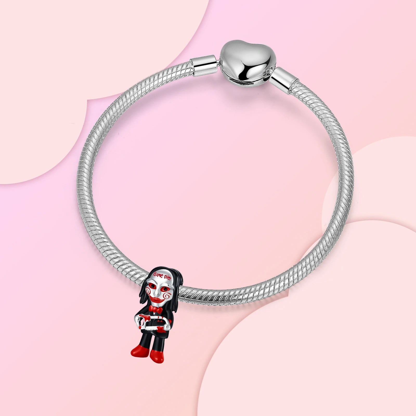 925 Sterling Silver Electric Saw Halloween Pendant | Jewelry Beads for Original Bracelets, Exquisite Silver Bead Women’s Gift