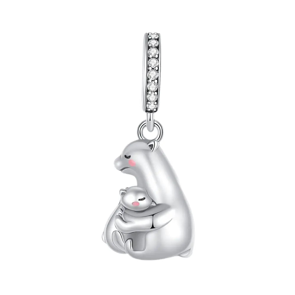 925 Sterling Silver Animal Charms | Bear, Rabbit, Dog, Panda, Elephant & Pig Beads Fit Original Bracelet DIY Jewelry Gift