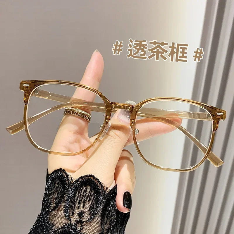 0 to -600 Myopia Large Frame Glasses – Ultra-Light Anti Blue Light Finished Flat Glasses