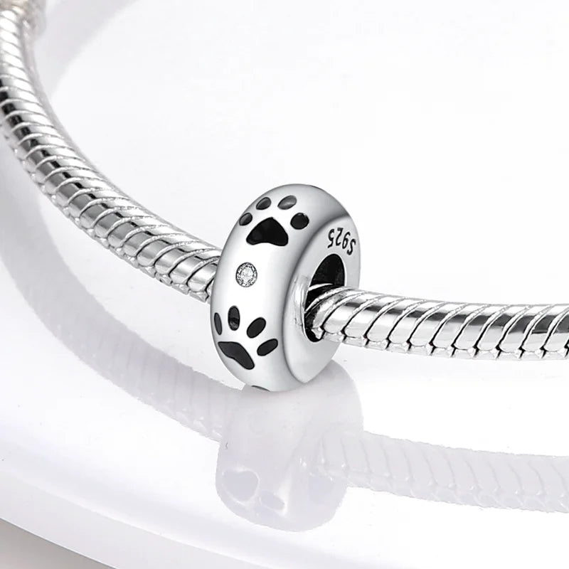 925 Sterling Silver Silicone Spacer Beads & Safety Chain | Clasp Charms Fit Original Pandora 3mm Bracelet – Women’s Jewelry