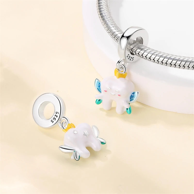 Doctor Nurse 925 Sterling Silver Charms Beads | Original Trendy Medical Pendant for DIY Bracelet Jewelry