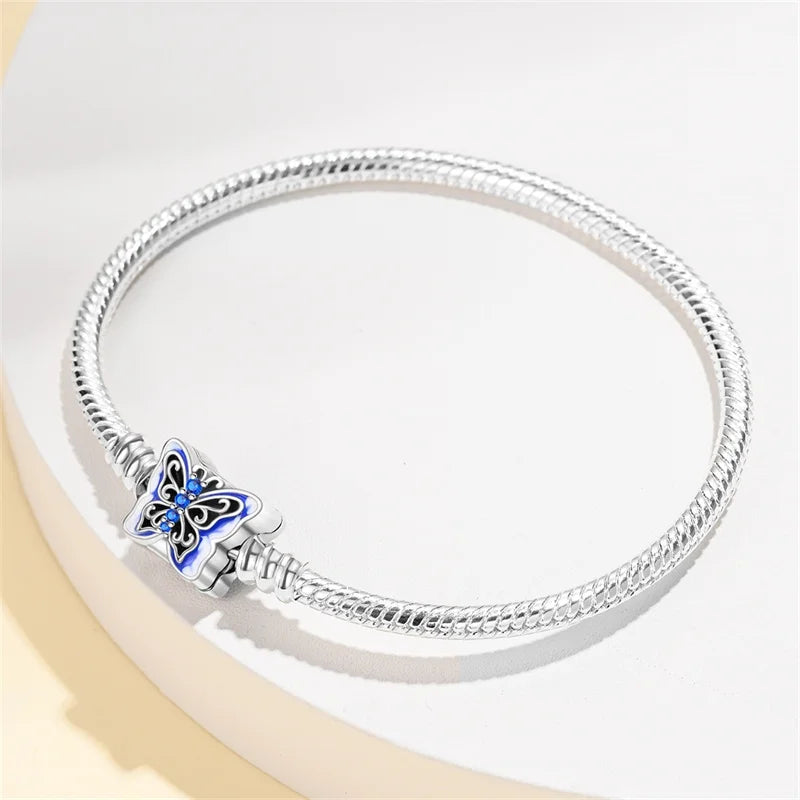 S925 Sterling Silver Snake Bone Chain Bracelet | Pandora Fit DIY Jewelry