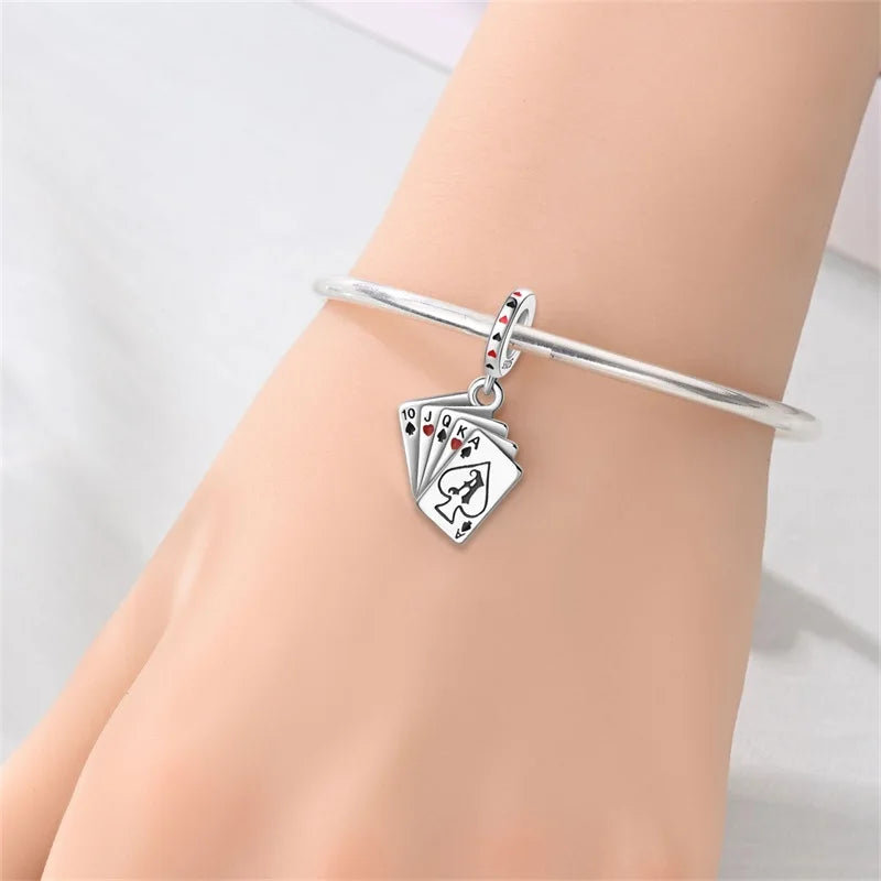 100% 925 Sterling Silver Heart Family Charms with Pumpkin & Pave Zircon Pendant – Fits Original Bracelet DIY Jewelry Gifts