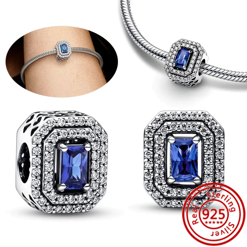 New 925 Sterling Silver Forever Always Love Murano Glass Beads | Sparkling Lucky Charms for Original Pantaro Bracelets DIY Jewelry