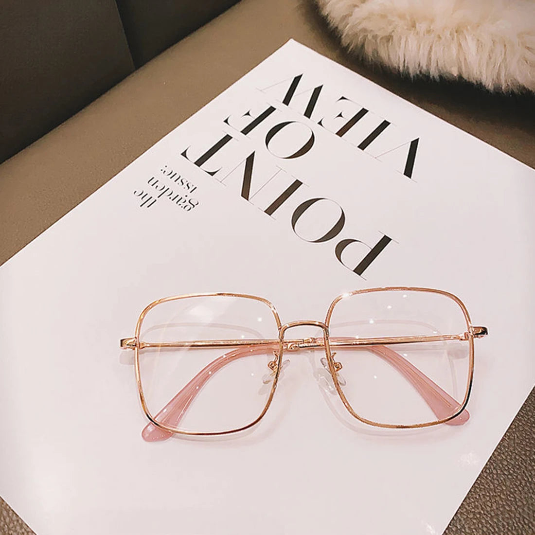 Square Metal Frame Anti Blue Light Computer Glasses – Unisex Optical Spectacles for Women & Men | Transparent Lenses Очки Прозрачные