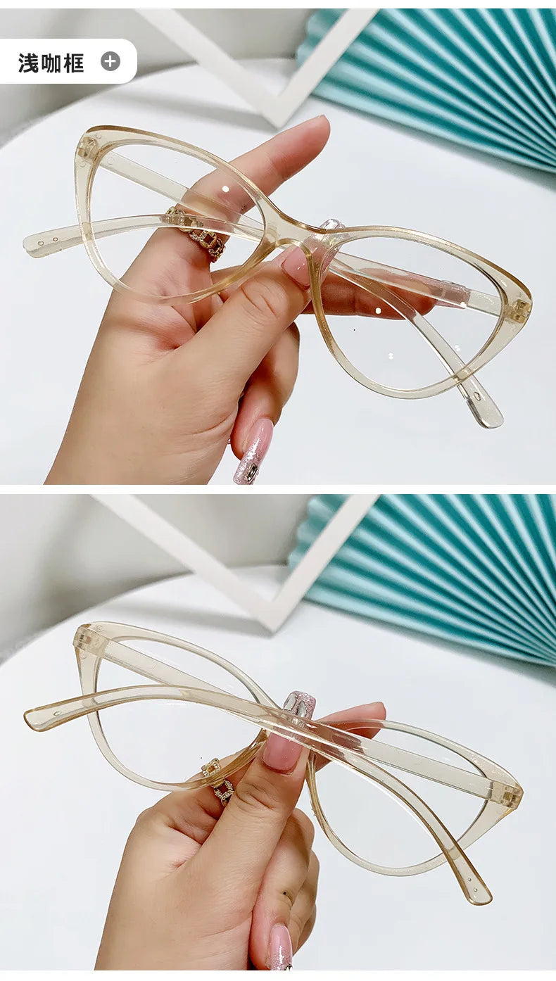 New Fashion Unisex Cat Eye Glasses – Plain Frame Eyewear for Women & Men | Party Decorative Spectacles