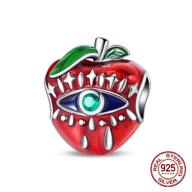 925 Sterling Silver Red Series Charms | Heart, Car & Strawberry Dangle Beads for Original Bracelet DIY Jewelry