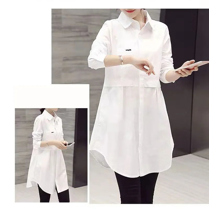 Women’s Plaid Shirt – Oversized Long Sleeve Pure Cotton Button-Up Casual Top Plus Sizes 👚✨