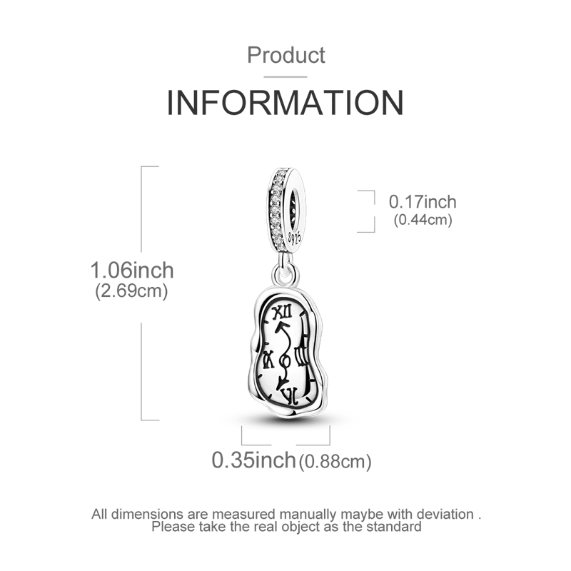 925 Sterling Silver Star, Moon & Heart Safety Chain | CZ Beads Angel Wing Charm for Original Bracelet DIY Jewelry