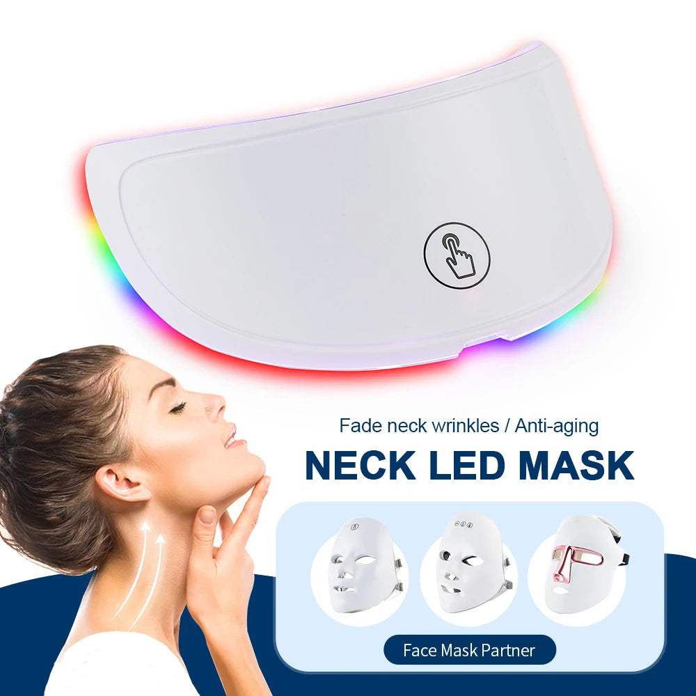 Wireless 7 Colors LED Face & Neck Mask | Photon Facial Rejuvenation & Skin Tightening