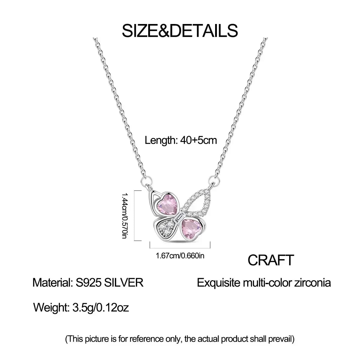 Colorful Heart-Shaped 925 Sterling Silver Pendant Necklace – Lover’s Holiday Jewelry